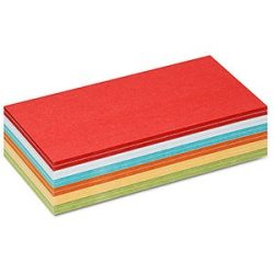 300 Rectangular Stick-It Cards, assorted colours