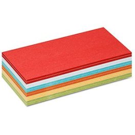   Stick-It Téglalap öntapadós 9,5x20,5 cm moderációs kártya 300 db vegyes