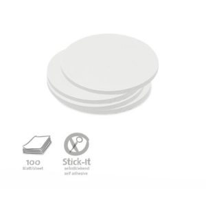 Stick-It Kiskör 9,5 cm öntapadós moderációs kártya 100 db fehér