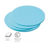Stick-It Közepes kör 14 cm öntapadós moderációs kártya 100 db kék