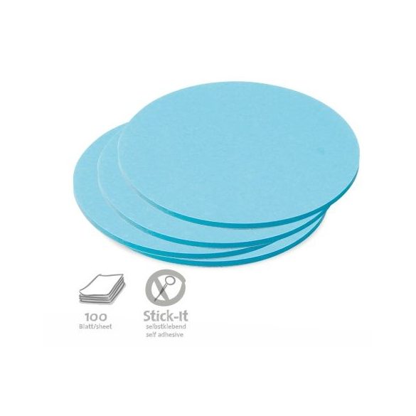 Stick-It Közepes kör 14 cm öntapadós moderációs kártya 100 db kék
