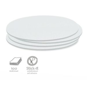Stick-It Ovális 9,5x20,5 cm öntapadós moderációs kártya 100 db fehér