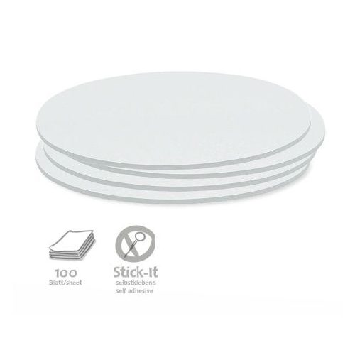Stick-It Ovális 9,5x20,5 cm öntapadós moderációs kártya 100 db fehér