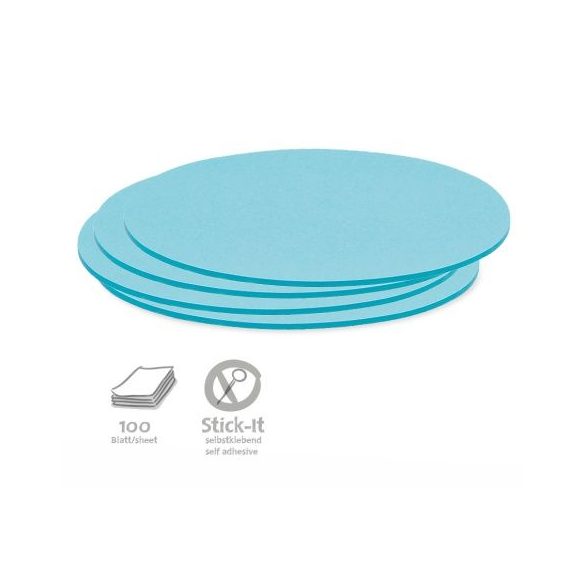 Stick-It Ovális 9,5x20,5 cm öntapadós moderációs kártya 100 db kék