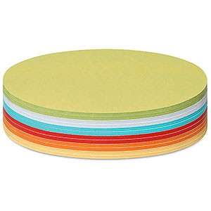 300 Oval Stick-It Cards, assorted colours
