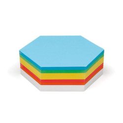 250 Hexagonal Pin-It Cards, assorted colours