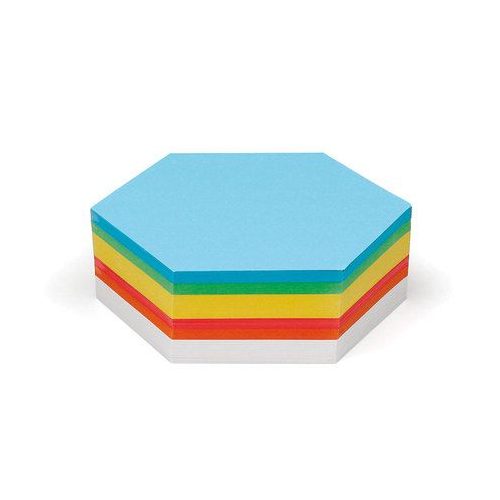 250 Hexagonal Pin-It Cards, assorted colours