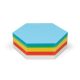 250 Hexagonal Pin-It Cards, assorted colours