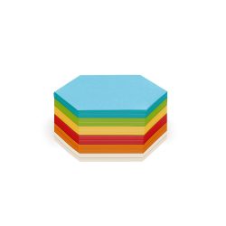300 Hexagonal Stick-It Cards, assorted colours