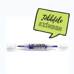   Neuland TwinOne®, vágott és ecsethegyű moderációs marker, kék 80410300