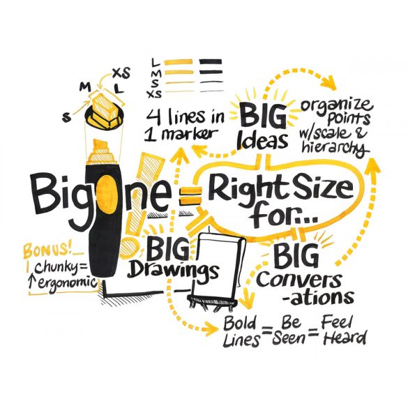 Neuland BigOne® TrainerMarker filctoll 6-12 mm, 80420100 fekete