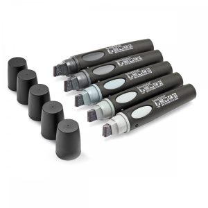 Neuland BigOne®, wedge nib 6-12 mm, 5/color sets - No. 7 Tones of Greyy - 80422194