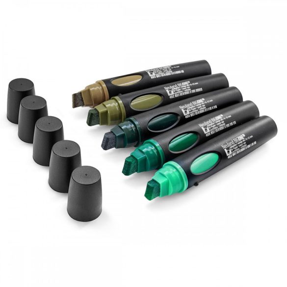 Neuland BigOne®, wedge nib 6-12 mm, 5/color sets - No.12 Back to green
