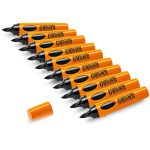 Neuland BigOne® Art Outliner   kontúr filctoll szett - 10 db/szett, ecsethegyű, 2-5 mm, fekete elkenődésálló tintával