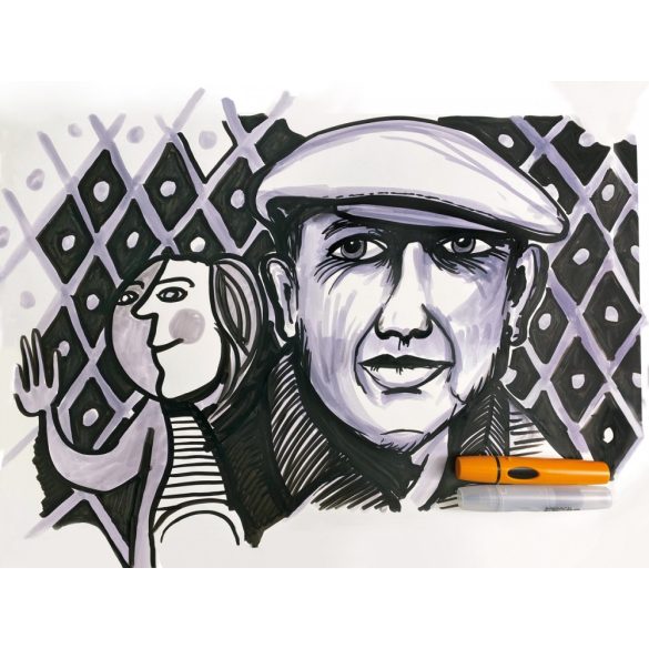 Neuland BigOne® Art Outliner filctoll, 2-5 mm,ecsethegy, 10 db/szett