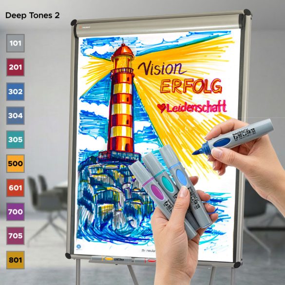 Neuland BigOne®Art, brush nib 2-15 mm, 5/color sets