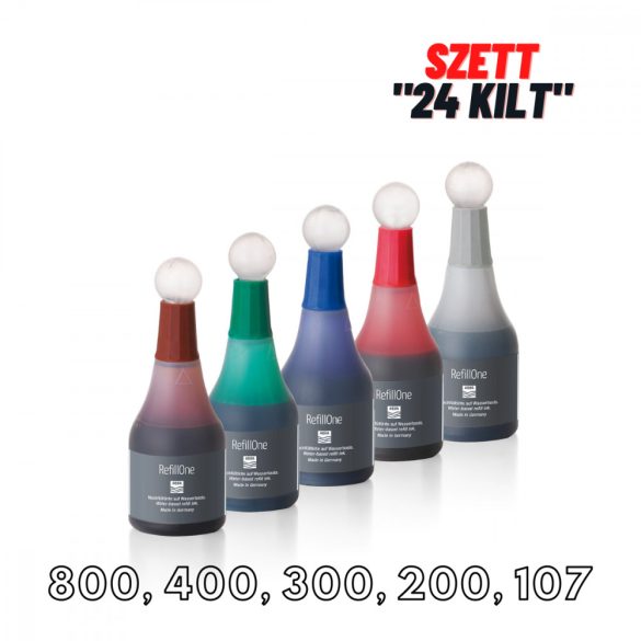 Neuland Ink RefillOne, vízbázisú utántöltő tinta, 5db/szett - 24 Kilt