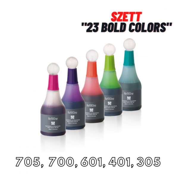 Neuland Ink RefillOne, vízbázisú utántöltő tinta, 5db/szett - 23 Bold colors