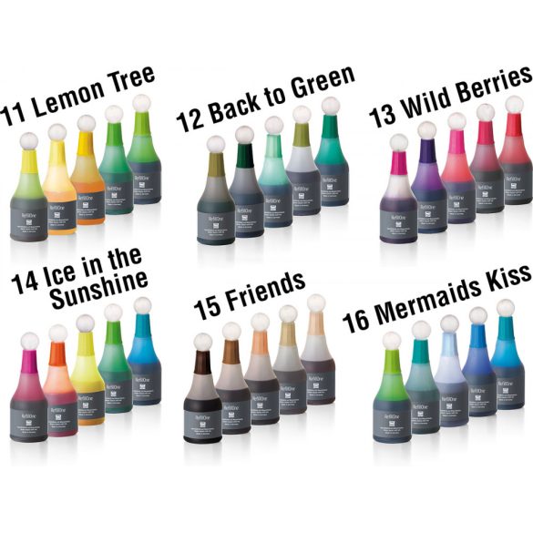 Neuland Ink RefillOne, vízbázisú utántöltő tinta, 6db/szett - 29 Rainbow
