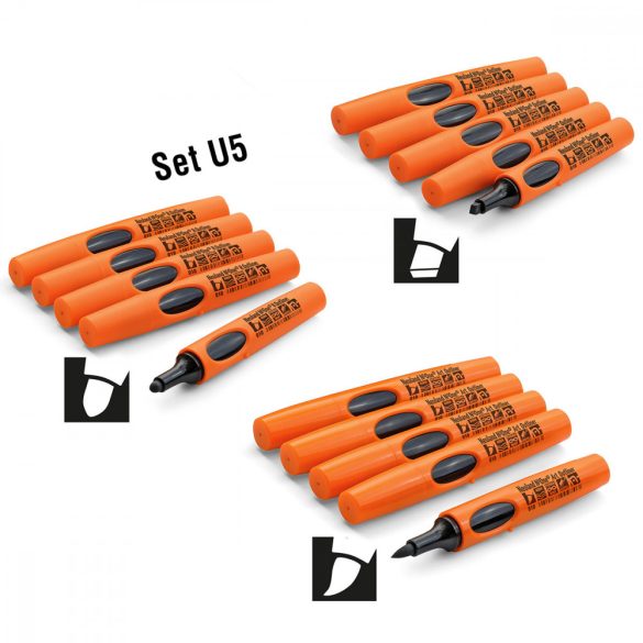 Neuland No.One® Outliner, round nib 2-3 mm, 5/set U5 