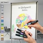 Neuland NoOne®    filctoll szett - 10 db/szett, vágott hegyű, 2-6 mm - Élénk színek