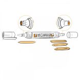 Cserélhető vágott hegy Neuland TwinOne® filctollakhoz - 10-es szett