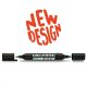 Neuland TwinOne®, chisel- and brush nib, single colors 