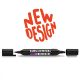 Neuland TwinOne®, chisel- and brush nib, single colors 