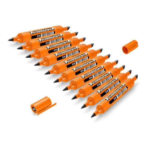 Neuland TwinOne® Outliner, chisel- and brush, 10/set, black U5 
