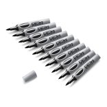 Neuland No.One® Art, ecsethegyű filctoll 0,5-7 mm, 10 db/készlet fekete