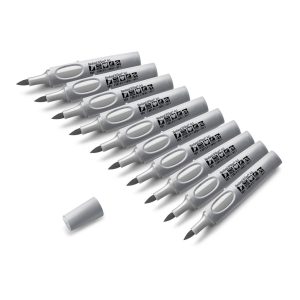 Neuland No.One® Art, ecsethegyű filctoll 0,5-7 mm, 10 db/készlet szürke