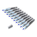 Neuland No.One® Art, ecsethegyű filctoll 0,5-7 mm, 10 db/készlet - pasztell kék