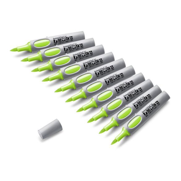 Neuland No.One® Art, ecsethegyű filctoll 0,5-7 mm, 10 db/készlet - világoszöld