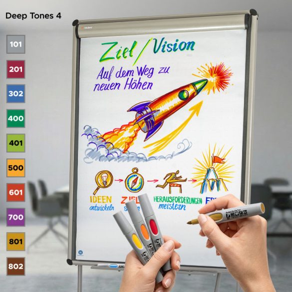 Neuland No.One® Art, brush nib 0,5-7 mm, 5/color sets -  Pink Amethyst