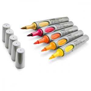 Neuland No.One® Art, brush nib 0,5-7 mm, 5/color sets - Sunset