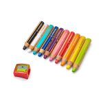 STABILO® Woody 3 in 1 ARTY szett -10 db-os vastag művészi színes ceruza, vízfesték és zsírkréta egyben
