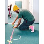 FloorTape, szövet facilitációs szalag, 22.86m x 24mm, fehér színben