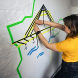 WallTape facilitációs szalag, 50 m x 24 mm, neon sárga színben