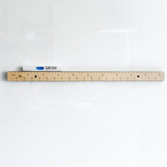 Mágneses vonalzó, rétegelt lemez, 50 cm