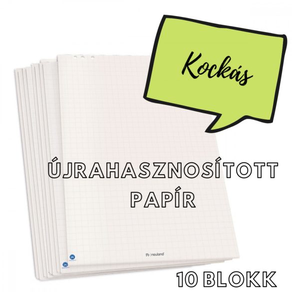 FlipChart papír kockás újrahasznosított - 10 blokk