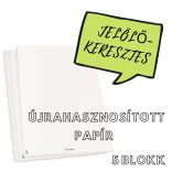 FlipChart papír újrahasznosított jelölőkeresztes - 5 blokk