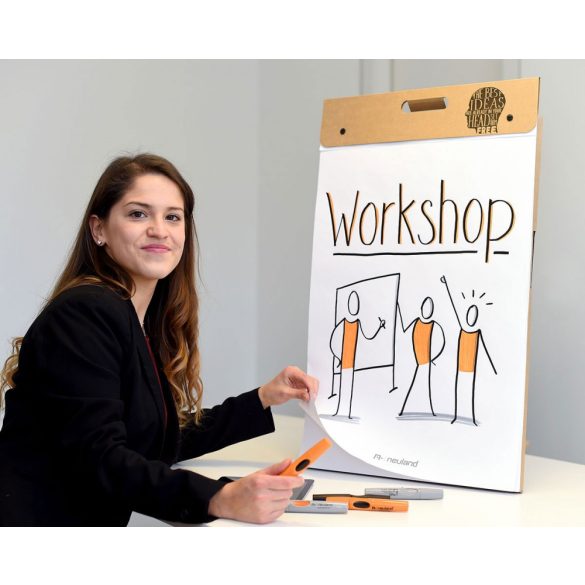 Mini FlipChart paper, white with crosshair print