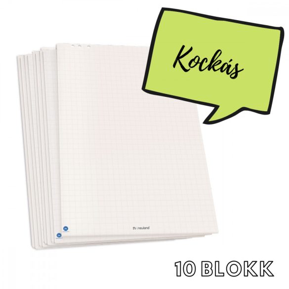 FlipChart papír fényes fehér kockás - 10 blokk