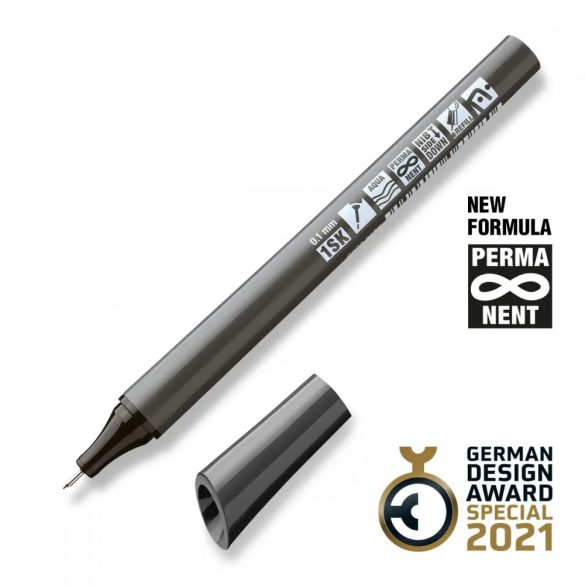 Neuland FineOne® Sketch fekete marker, újratölthető, elkenődésálló tintával, 0,1 mm