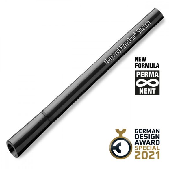 Neuland FineOne® Sketch fekete marker, újratölthető, elkenődésálló tintával, 0,1 mm