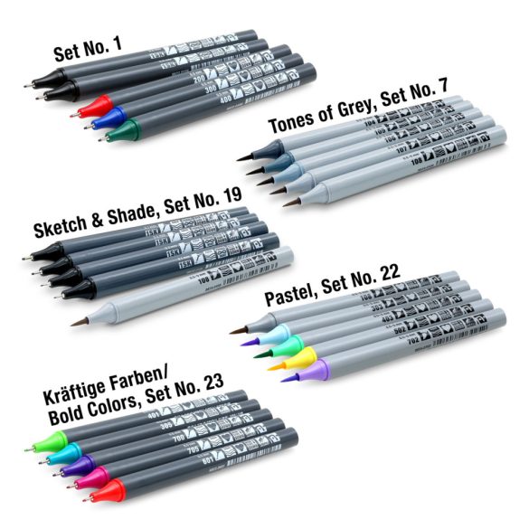 Neuland FineOne® Sketch tűhegyű tusfilc, 5db/szett,  No.19 Sketch+Shade - MEGÚJULT