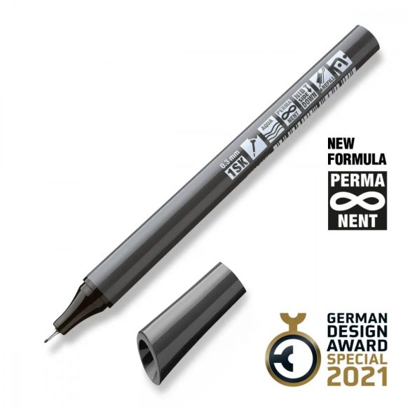 Neuland FineOne® Sketch fekete marker, újratölthető, elkenődésálló tintával, 0,3 mm