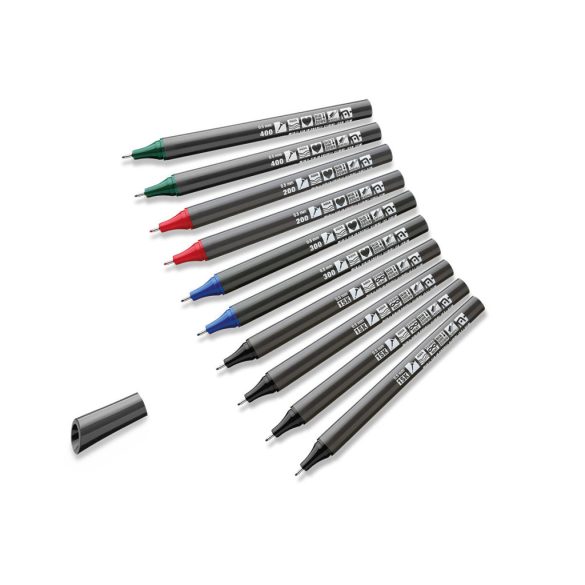 Neuland FineOne® Sketch tűhegyű tusfilc, 10 db/szett, Alap színek