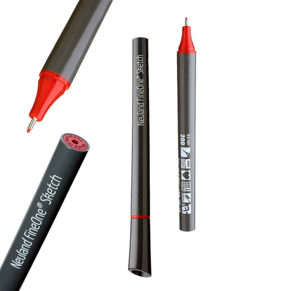 Neuland FineOne® Sketch tűhegyű tusfilc, 10 db/szett, Alap színek