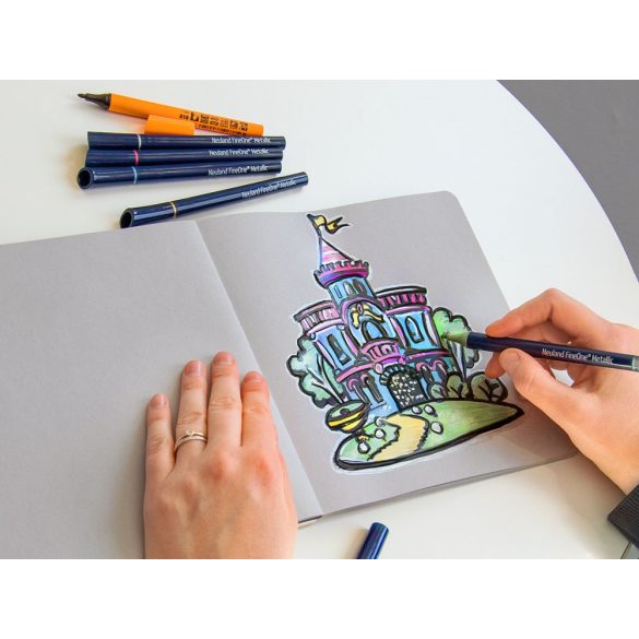 Neuland FineOne® Metallic, kerek hegyű 1 mm – M125, piros